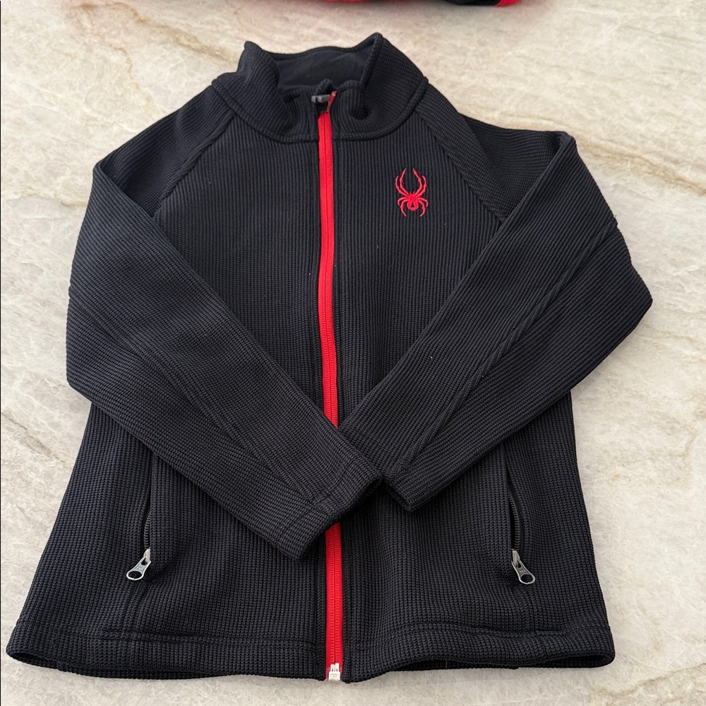 Spyder Kids Jacket in Black with Red Details